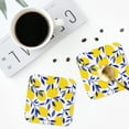 thumbnail image 5 of Disketp Tropical Lemon Funny Coasters,6 Pcs Leather Coasters With Holder, Perfect Housewarming Hostess Gifts,Protect Furniture From Water Marks Scratch And Damage, 5 of 9