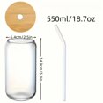 thumbnail image 2 of 16 Pack 18.7oz/550ml Mason Jar Glass Cups with Lids, Straws & Brushes, Iced Coffee Drinking Glasses for Home & Family Gatherings, 2 of 11