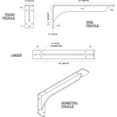 thumbnail image 2 of Ekena Millwork 2"W x 14"D x 5 1/4"H Embrey Steel Bracket, Unfinished, 2 of 11
