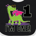 thumbnail image 4 of Inktastic First Birthday Girl Dragon Girls Baby Bib, 4 of 4