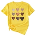 thumbnail image 5 of Anbech Heart Printed T-Shirt for Women Casual Colorful Graphic Hearts Tees Junior Girls Short Sleeve Tee Tops with Crew Neck, 5 of 9
