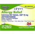 thumbnail image 2 of (2 pack) Ohm Cetirizine 10 mg, All Day Allergy Relief (100 Count) Antihistamine Tablets for Indoor & Outdoor Allergies, Hives, Hay Fever, Sneezing, Runny Nose, Itchy Nose or Throat, Dry Itchy Eyes, 2 of 11