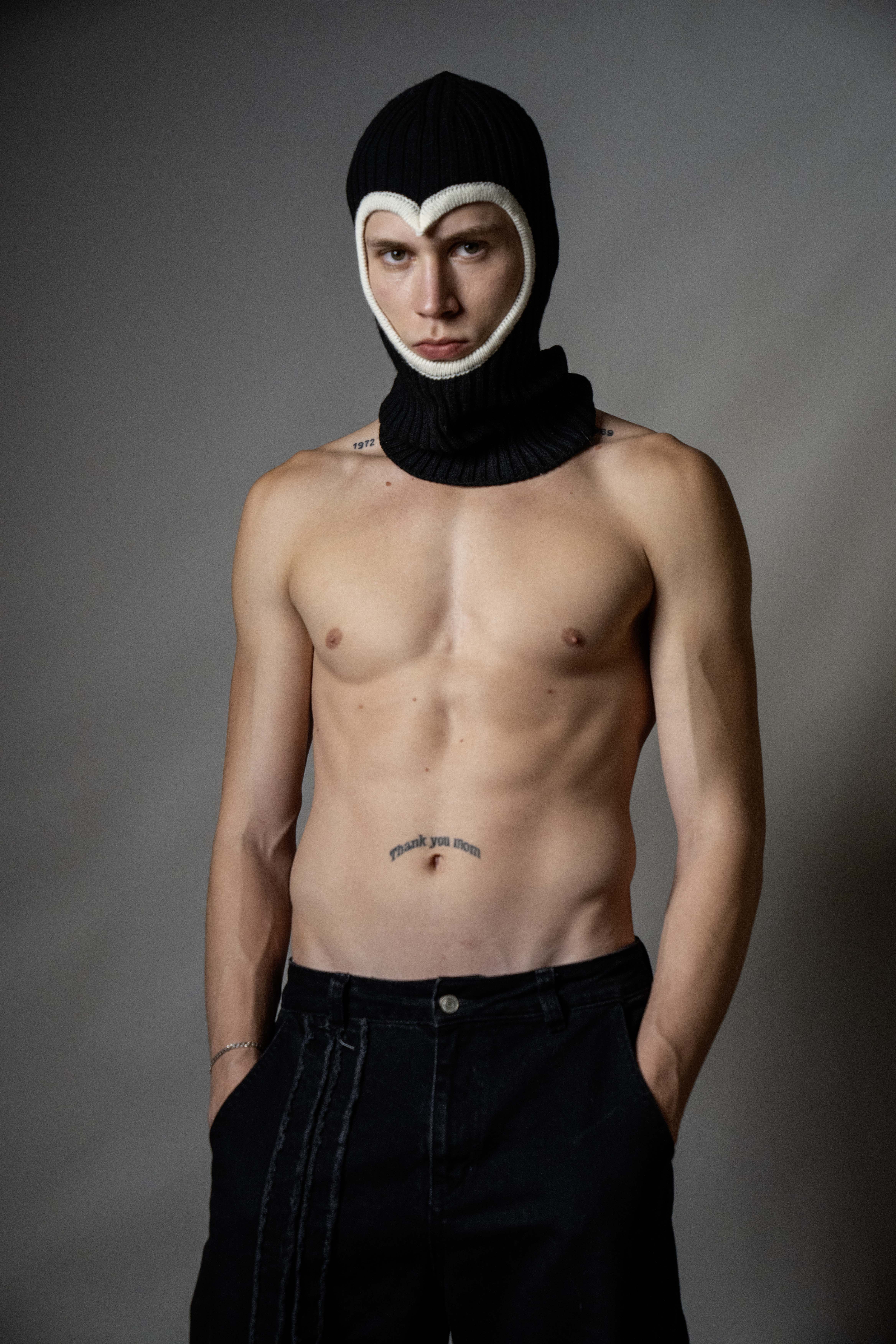 Heart shaped balaclava ski mask beanie cap hat designer style mask for winter and motor bike handmade with love