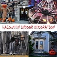 thumbnail image 6 of 276" Halloween Spider Web and 79" Giant Halloween Spider Halloween Decorations Virtual Realistic Hairy Spider Halloween Outdoor Indoor Decoration, 6 of 8