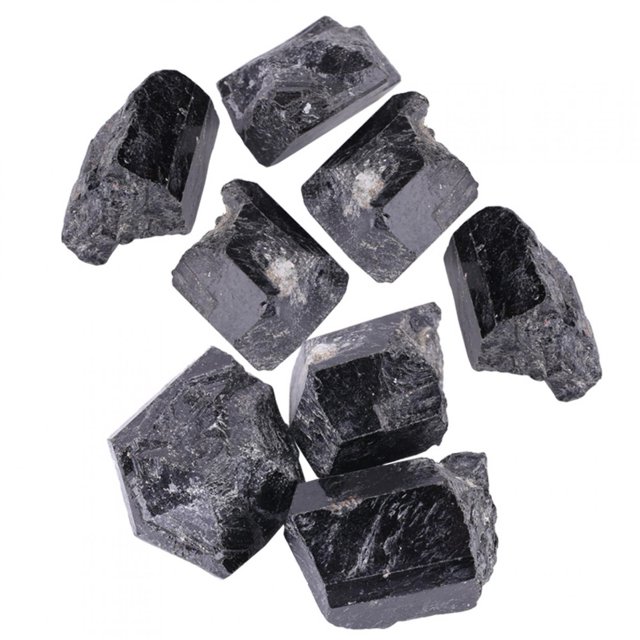 Uds. Piedra curativa Mineral de roca rugosa turmalina de cristal de cuarzo negro Natural
