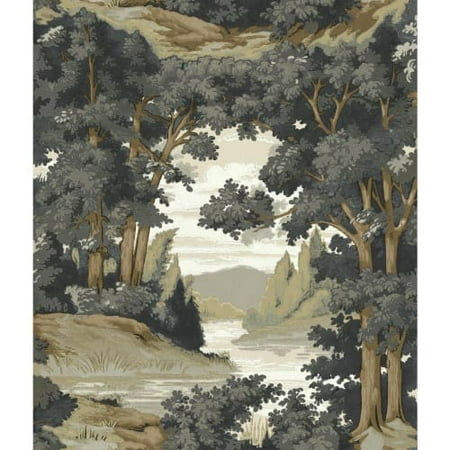 UPC 034878271026 product image for York Wallcoverings HO3303 Forest Lake Scenic Wallpaper, Tailored Collection, Tan | upcitemdb.com