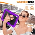 thumbnail image 3 of Case for iPad (A16) 11th Gen 2025/ iPad 10th Gen 10.9 inch 2022, 360 Rotating Stand Handle Shoulder Strap Heavy Duty Shockproof Cover, Purple, 3 of 7