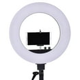 thumbnail image 3 of Costway 18'' LED SMD Ring Light 5500K Dimmable Flash Video Light w Plastic Color Filter, 3 of 7