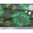 thumbnail image 3 of Soimoi Green Cotton Voile Fabric Scared Geometric Galaxy Printed Fabric 1 Yard 56 Inch Wide, 3 of 3