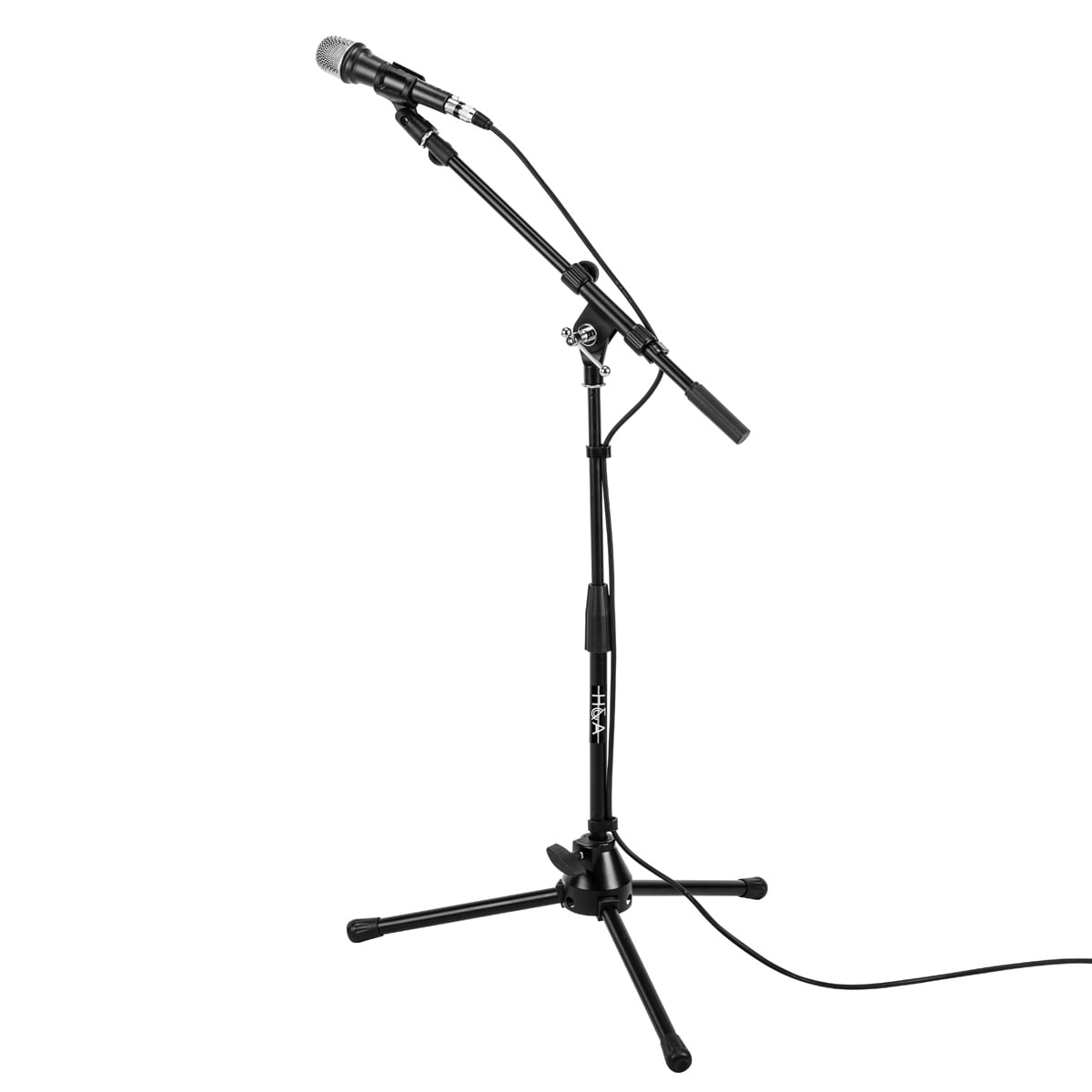 H&A Short Tripod Microphone Stand with Telescoping Boom