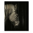 thumbnail image 3 of Designart 'Black and White Portrait of Zebra Head' Farmhouse Print on Natural Pine Wood, 3 of 5