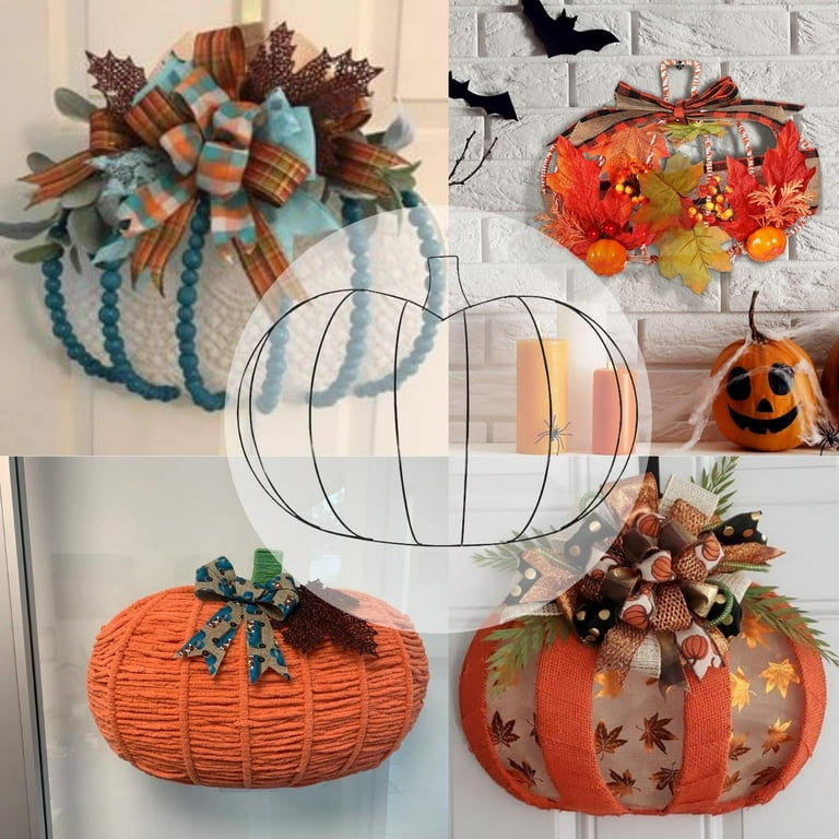 12)Metal Wreath Frame Pumpkin Shaped 13x Wreath Form Crafts