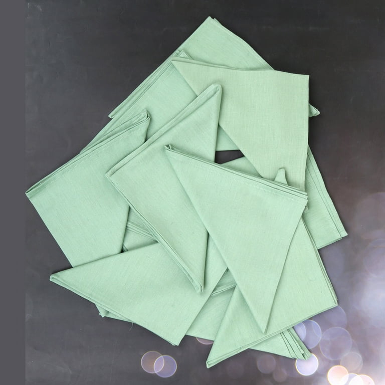 Sapphire-Web Olive Green 18 by 18 Inches Cotton Napkins Set of 12 Green Cloth  Napkins Pre-Washed. 