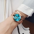 thumbnail image 6 of OLEVS Ladies Watches Rose Gold Mesh Strap Fashion Dress Japanese Quartz Waterproof Luminous Female Watches for Women Blue Dial, 6 of 13