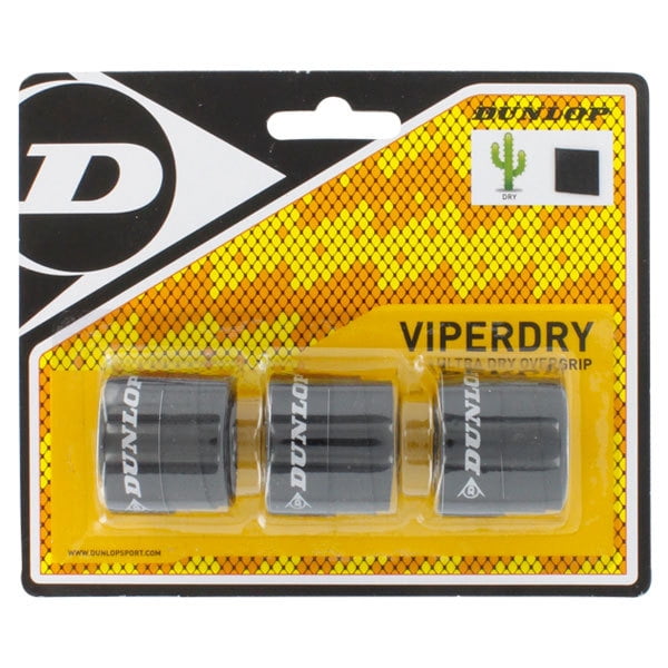 NEW IN PACKAGE TENNIS RACQUET DUNLOP VIPER DRY ULTRA DRY OVERGRIP 3 PACK 