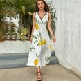 thumbnail image 4 of Summer citrus Mediterranean style mosaic lemon fruit pattern Sleeveless Dress dresses ladies 2025 summer, 4 of 5