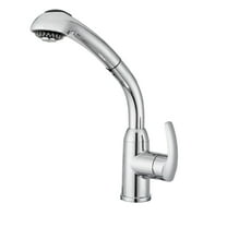 Dura Faucet Single Hole Hi-Rise Pull-Out Kitchen Faucet for RVs - Chrome