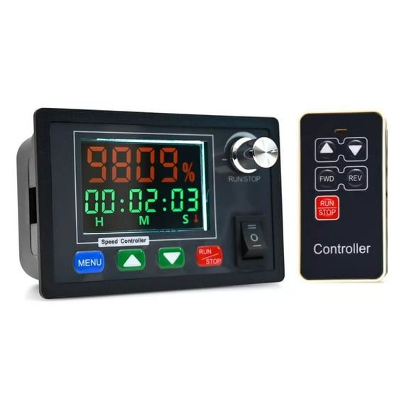 GUYUTING Wireless Remote DC Brush Motor Speed Controller 10-55V 40A Adjustable PWM with LCD Display Forward Reverse Control