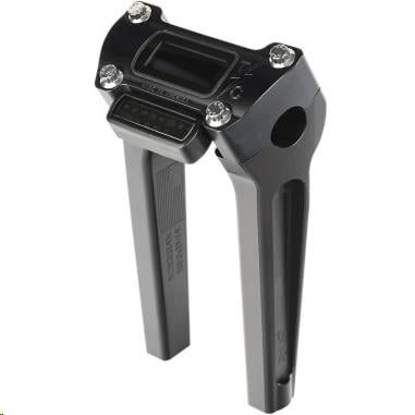 Thrashin Supply Co TSC-8025-1 Straight Handlebar Riser Kit with Gauge Cutout - 8in. - Anodized Black