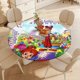thumbnail image 4 of La gran aventura de los piruletas-theme Fitted Round Tablecloths Elastic Edged Table Covers Waterproof Table Cloth for Kitchen Holiday Party Tables Decor 120cm, 4 of 6