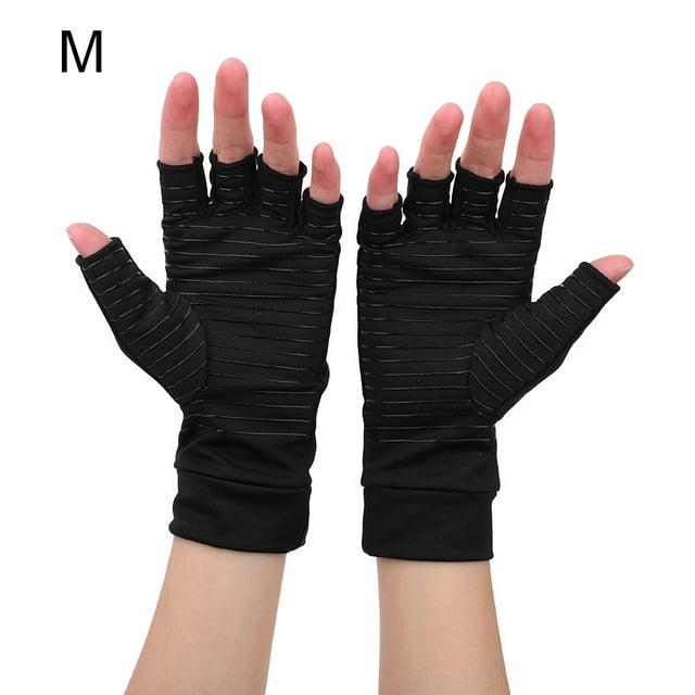 Arthritis Therapy Gloves,1 Pair Open Finger Antipuffiness Compression Gloves Precision Engineered