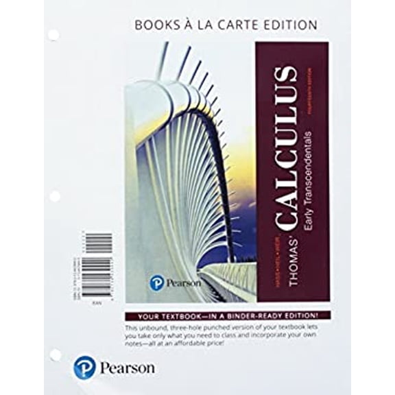 Pre-Owned Thomas' Calculus : Early Transcendentals, Books a la Carte Edition Plus Mylab Math with Pearson EText -- 24-Month Access Card Package (Spiral-Bound) 9780134768762