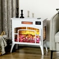 thumbnail image 2 of HOMCOM Infrared Electric Fireplace Heater for Indoor, 1500W, White, 2 of 10