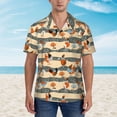 thumbnail image 4 of Balery Funny Chicken Print Men's Hawaiian Shirts Short Sleeve Beach Shirt Relaxed Fit Vacation Button Down Shirts-XX-Large, 4 of 9