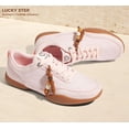 thumbnail image 6 of LUCKY STEP Retro Fashion Sneakers with Gum Sole Comfort Low Top Casual Shoes,Pink,Womens, 6 of 10