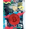 thumbnail image 2 of Orlov, Irena 26x32 White Modern Wood Framed Museum Art Print Titled - Bitcoin Street Art II, 2 of 4