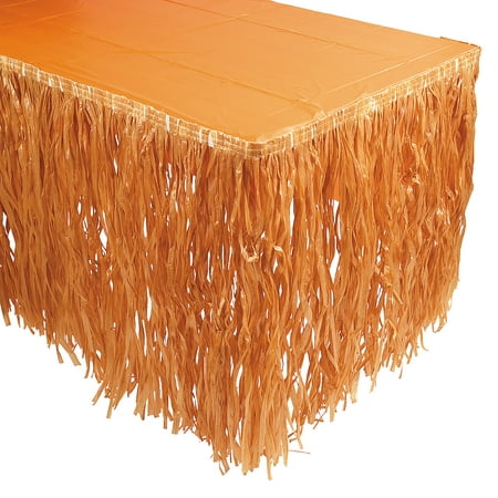 Fun Express - Natural Artificial Grass Table Skirt for Party - Party Supplies - Table Covers - Table Skirts - Party - 1