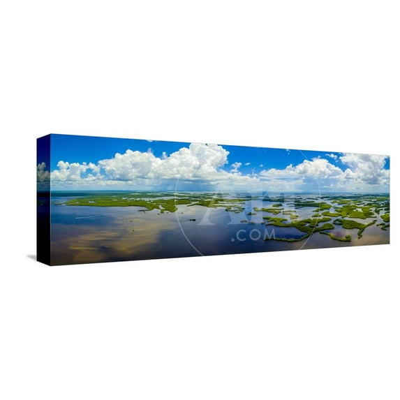 Aerial view of Ten Thousand Islands National Wildlife Refuge, Collier County, Florida, USA, Scenic Stretched Canvas Wall Art Sold by Art.Com