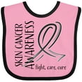 thumbnail image 3 of Inktastic Skin Cancer Awareness- Fight, care, cure Boys or Girls Baby Bib, 3 of 4