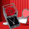 thumbnail image 2 of Joyero de flores de rosas eternas (sin collar), regalos románticos para el día de la boda de San Valentín para mujeres, 2 of 2