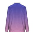 thumbnail image 4 of Fashion YLSDY Men's Mock Neck Sweatshirt Gradient Long Sleeve Henley Zipper Shirts Pullover Loose Outdoor Sports Tops Shirt Purple M, 4 of 5
