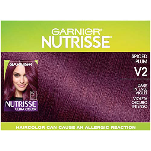 Garnier Nutrisse Nourishing Hair Color Creme, V2 Dark Intense Violet -  