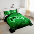 thumbnail image 3 of Homewish Gradient Gamepads Bedding Comforter Set 2pcs for Kids Teens,Geometric Honeycomb Hexagon Twin Comforter Sets Microfiber,Abstract Video Game Breathable Bedding Set,Luxury Bedroom Decor, 3 of 8
