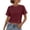 Wine, variant on BODOAO Women's Crop Tee Shirts Crewneck Short Sleeve T-Shirts Pack Summer Casual Solid Slim Fit Active Workout Basic Plain Crop Tops Everyday Streetwear Apparel Beige L