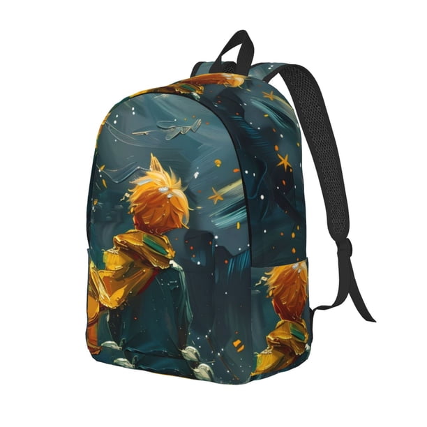 Easygdp Whimsical Starry Night Scene Mochila de Lona Resistente para Laptop, Compatible con Laptops de 15 a 17 pulgadas, Ideal para Escuela, Trabajo y Viajes-Small
