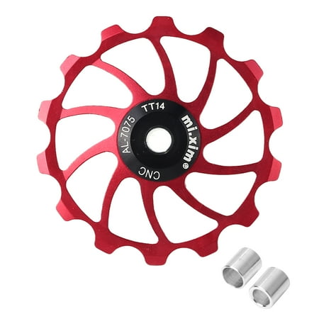 Yucurem Mi Xim Mountain Bike Rear Derailleur Bearing Pulley Guide Wheel (Red 14T)