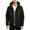 Black, variant on Men's Heavy Duty Quilted Puffer Parka - Winter Long Coat with Hood, Windproof Cold Weather Outerwear