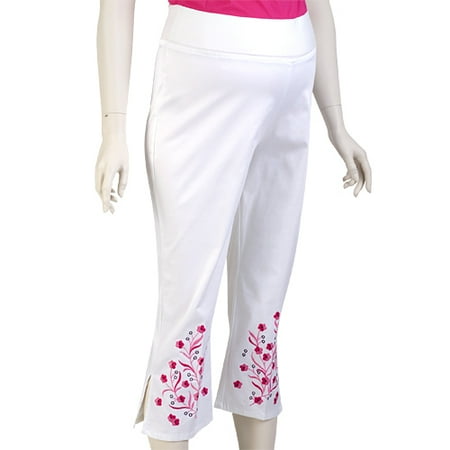 Embroidered Maternity Capri