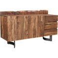 thumbnail image 2 of Moe's Home Collection Bent Wood Server with Iron Base in Brown, 2 of 10