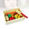 thumbnail image 3 of EeaseMX Juego de cortar pan, frutas y verduras de plástico para niños, juego de rol, juguete de regalo, 3 of 7