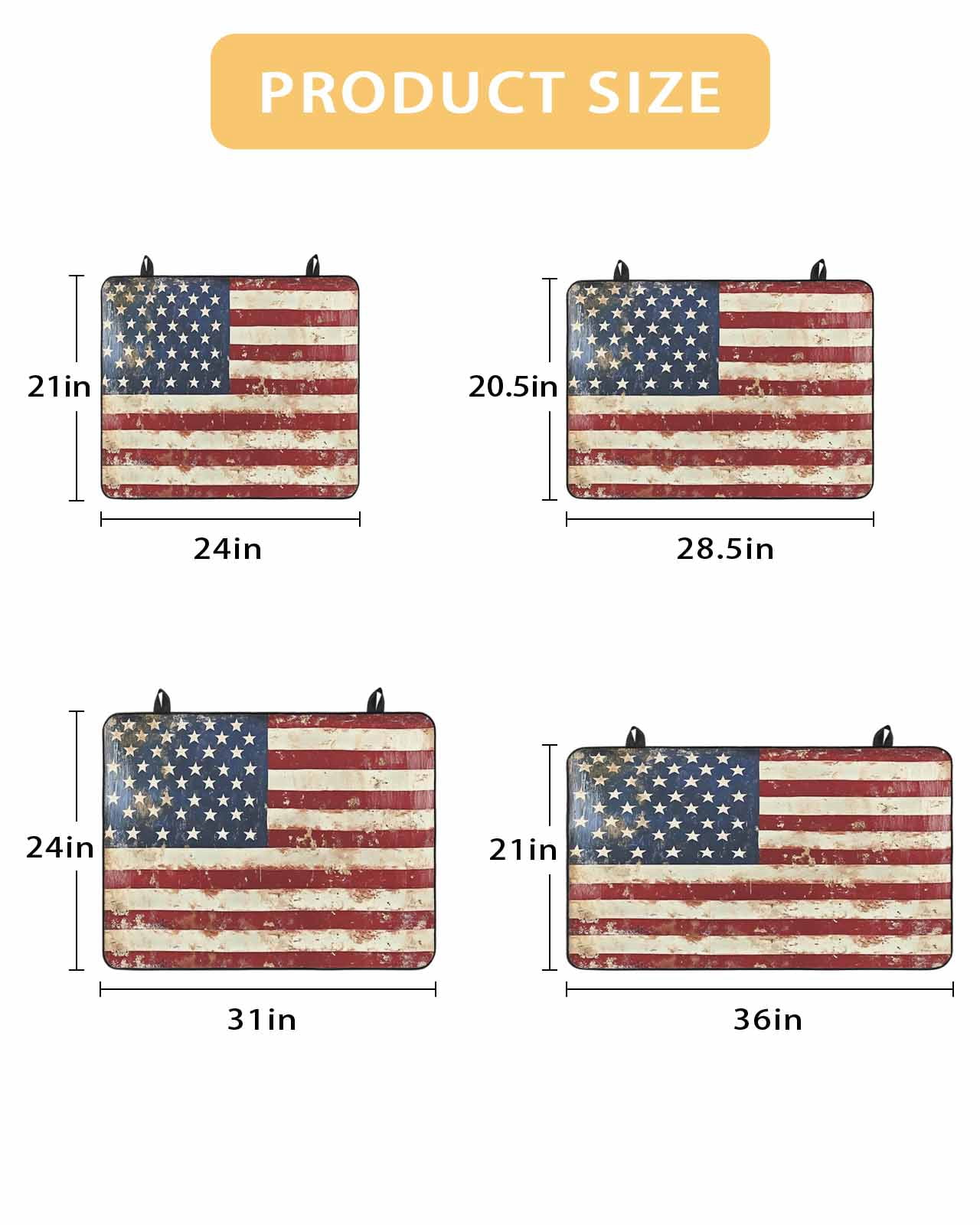 nqOlkjepod Large Induction Cooktop Protector Mat 24"x21", American Flag Stove Top Covers for Electric Stove, Vintage Blue Red USA Flag Retro Decorative Stove Burner Cover Mats, Glass Top Stove Cover