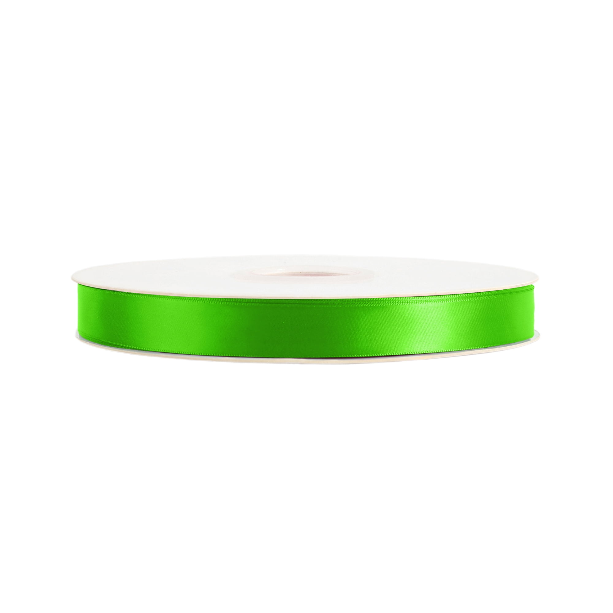 LaRibbons 5/8" Single Face Satin Ribbon, Emerald, 100 Yard