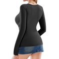 thumbnail image 2 of Blusa tipo túnica MANGOPOP para mujer, con cuello en V, fruncido, 2 of 6