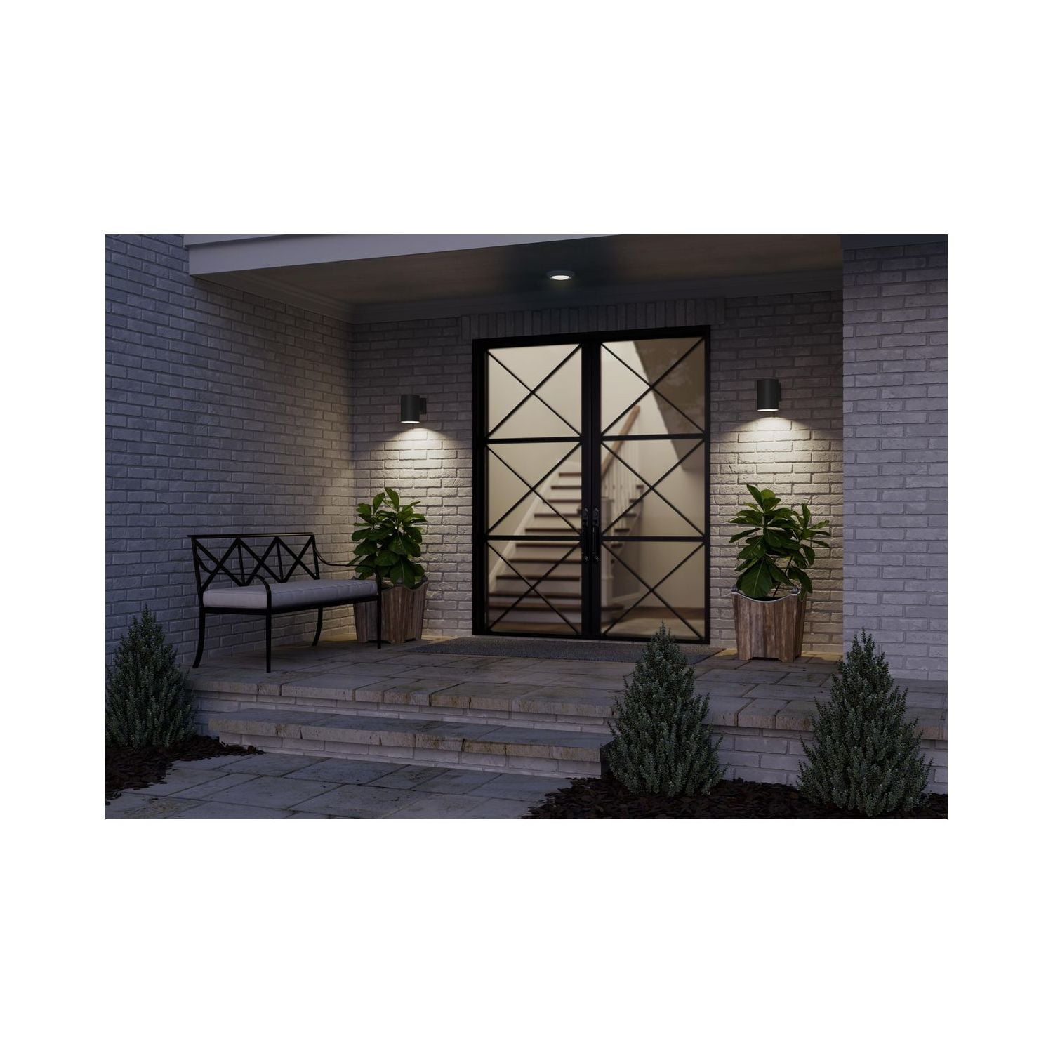 5" Black Outdoor Wall Cylinder
