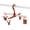 red, variant on Retractable drying rack with 6 shelves Rotating drying rack, red