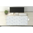 thumbnail image 2 of Winter Computer Mouse Pad, Cold December Design Simple Seasonal Snowy Weather Ice Frost Gentle Winter, Rectangle Non-Slip Rubber Mousepad X-Large, 35" x 15" Gaming Size, Blue White, by Ambesonne, 2 of 2